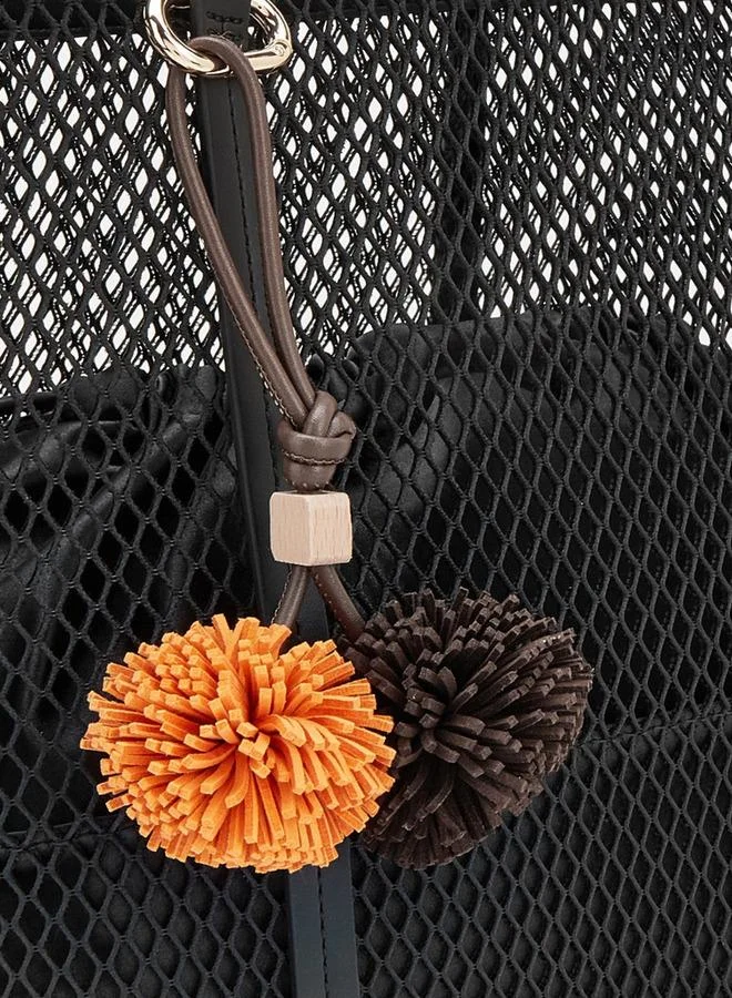 Celeste BLACK Textured Shopper Bag With Drawstring Pouch for Women | Best Price UAE
