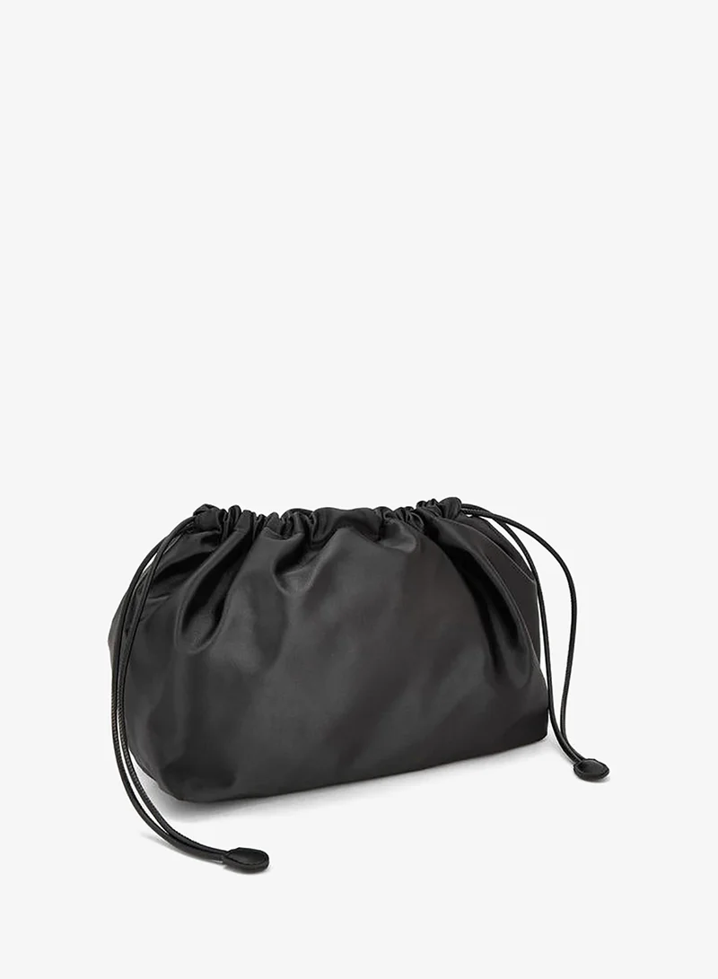 Celeste BLACK Textured Shopper Bag With Drawstring Pouch for Women | Best Price UAE