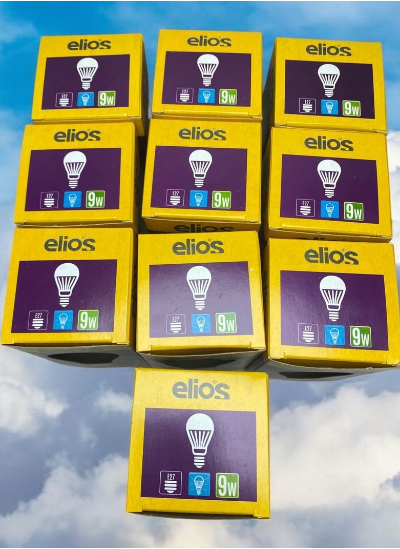 Elios 9W LED bulb, white light, 10 bulbs  - Image 2