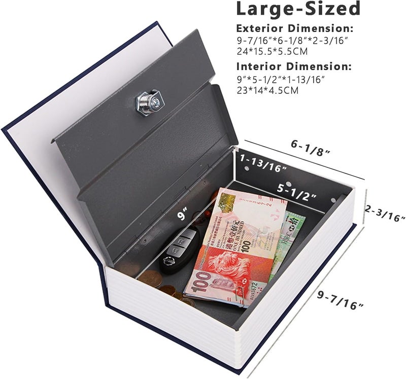 SEPOX ® Quins Large Book Safe Lock-Box, with Resettable Combination Lock, Real Paper Cover,Ideal for Dorm Safe, Features Classics Including: Journey to the West, Art of War,Pack of 5Pcs - Image 2