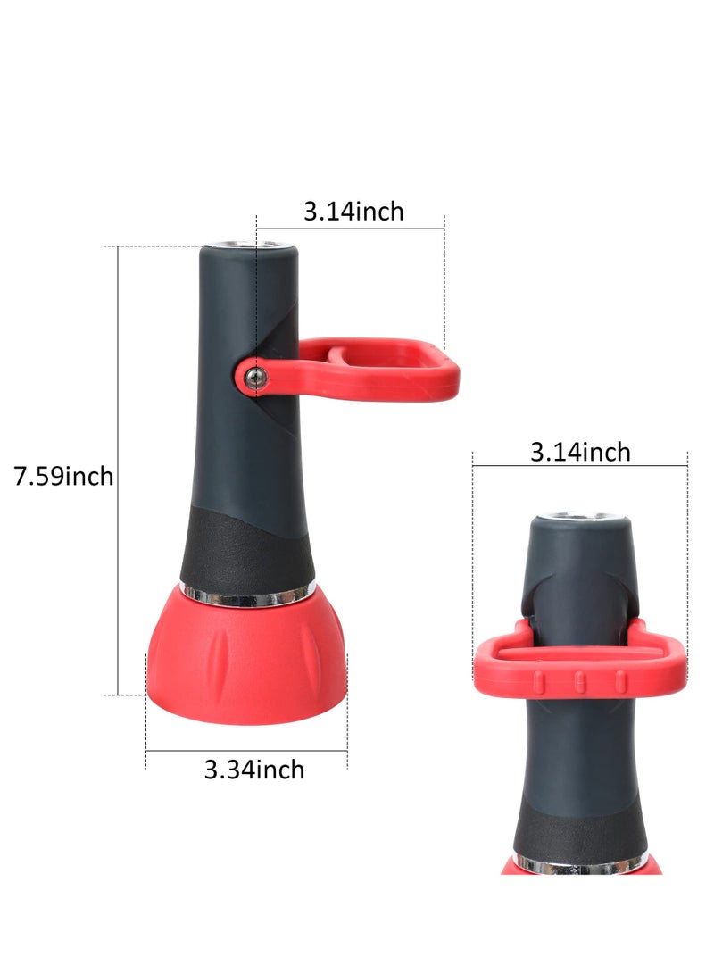 SOLARAE Fireman Style Garden Hose Nozzle, Professional Classic Fireman's Hose Nozzle, Heavy Duty Adjustable Twist Zinc Fireman's Nozzle With Large Shut-off Handle, Up to 250 PSI, Made of Die-cast Zinc - Image 5