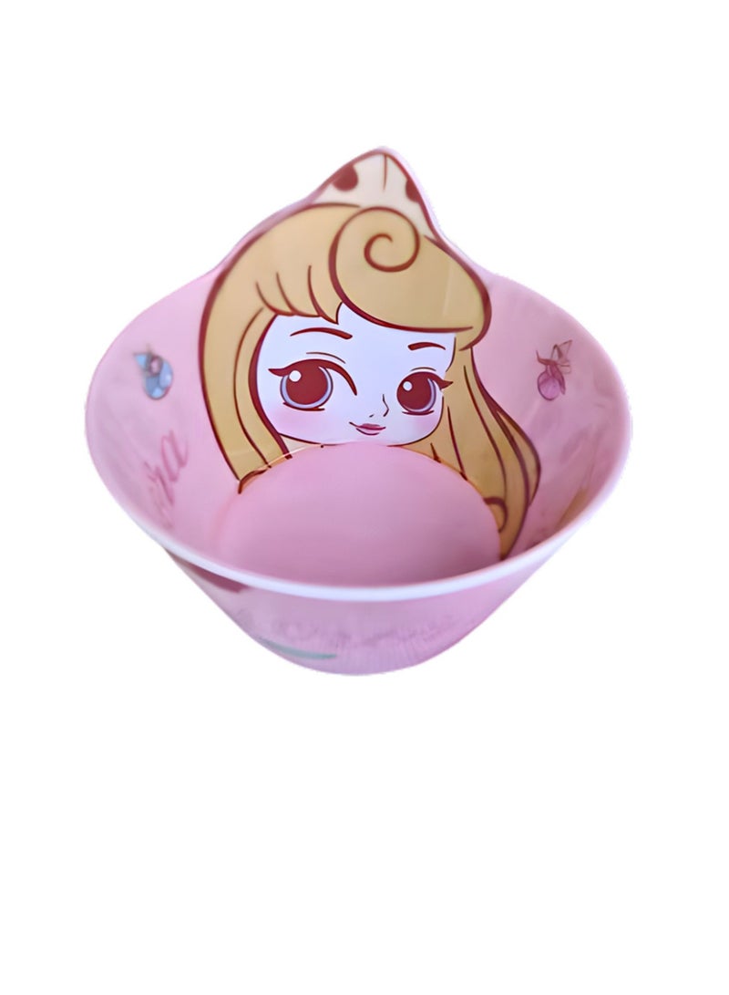 Disney Aurora Melamine Kids Bowl, Cute Cartoon Design, Durable BPA-Free, Perfect for serving cereals, snacks, soups, or desserts, this lightweight bowl - Image 1