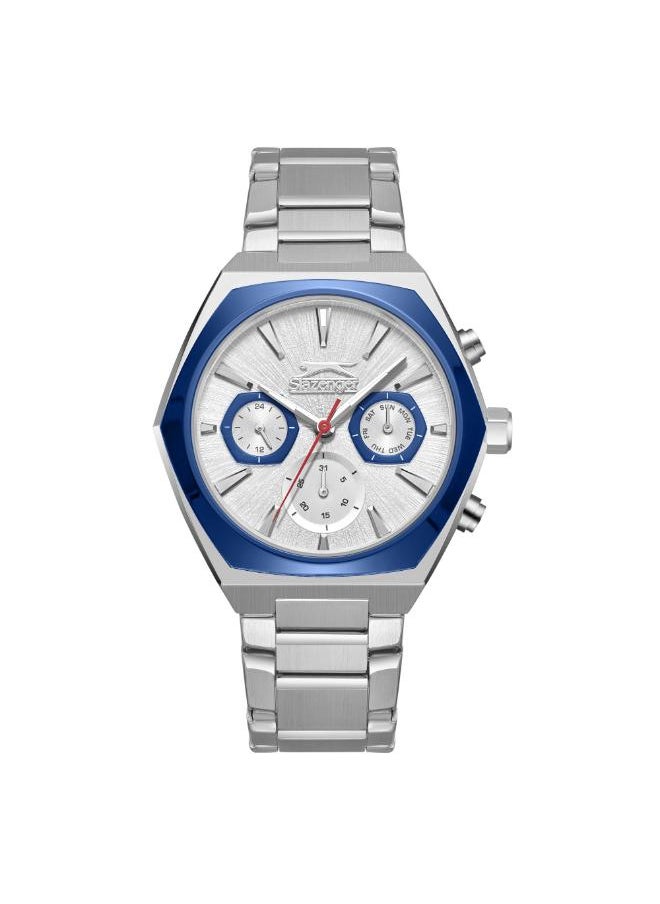 Slazenger SLAZENGER SL.9.2346.2.03 Men's Multi Function Display Watch & Metal Strap Silver  - Image 1