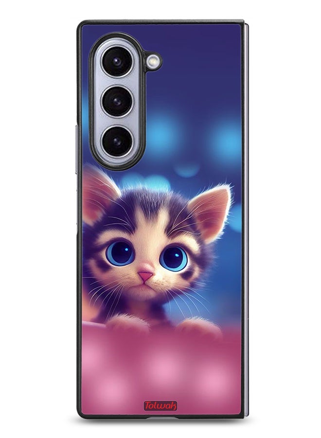 Tolwak Samsung Galaxy Z Fold6 Protective Case Cover Little Cat - Image 1