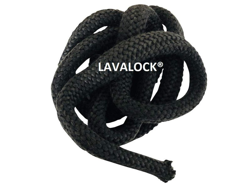 LavaLock 1-1/4" X 7' Foot Black Fiberglass Wood Pellet Stove Gasket Rope 1,000F - Image 3
