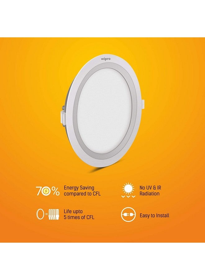 wipro Polycarbonate Garnet 15W Round Led Wave Panel Light for Ceiling | Cool White Light (6000K) | Ultra-Slim Design | Recessed Down Light for False Ceiling | Pop Light | Cutout-150Mm | Pack of 12 - Image 5