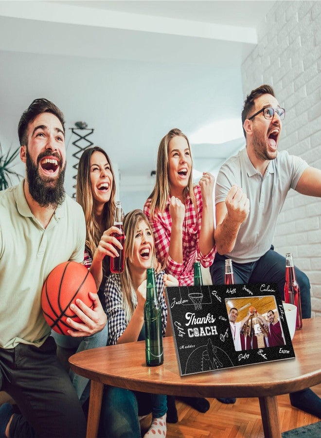إطار صور رياضي من بلوس ساوند مع قلم، هدية شكر للمدرب، مقاس 4 × 6 بوصة، مصنوع من الخشب، لتزيين الصور تقديراً للمدربين (2، كرة السلة). - Image 4