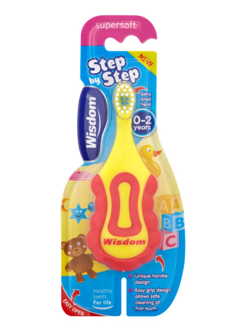 فرشاة أسنان فائقة النعومة خطوة بخطوة متعدد الألوان