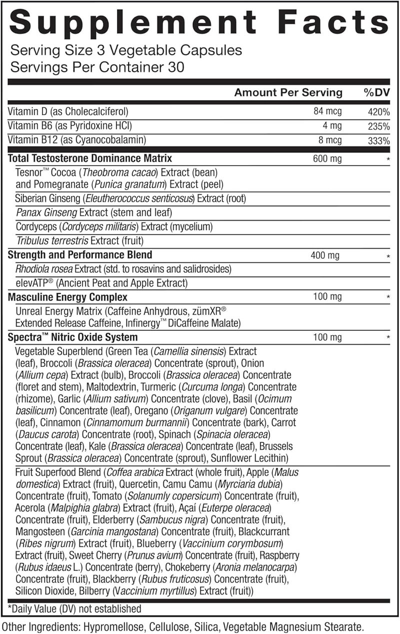 FORCE FACTOR Test X180 Unleashed معزز التستوستيرون للرجال لبناء العضلات وزيادة القوة وتحسين الأداء مكمل التستوستيرون لصحة الرجال 90 كبسولة - Image 5
