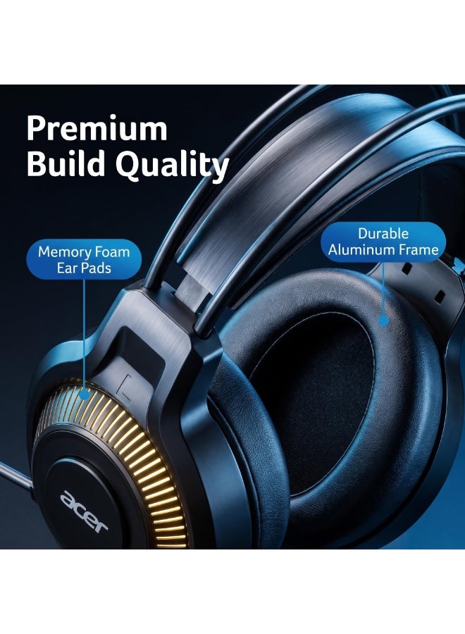 ACER Gaming Headset - 7.1 Surround Sound - Memory Foam Ear Pads - Durable Aluminum Frame - Multi Platform Headset - Works with PC, PS4, PS4 PRO, Xbox One, Xbox One S - Black-OHW303 - Image 4