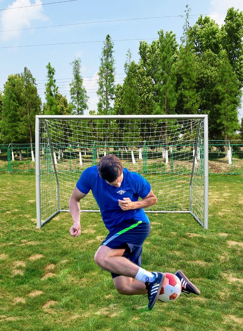 LIMOS Steel Metallic Football Goal Heavy Duty 76mm with Durable Net Perfect for Backyards and Professional Fields - Image 1
