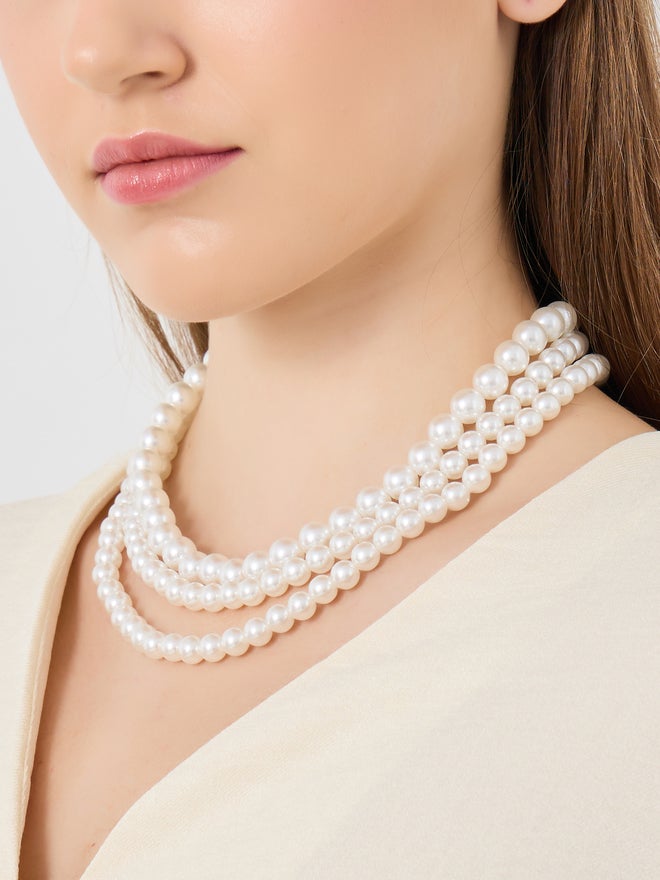 Styli Styli Faux Pearl Layered Necklace  - Image 1