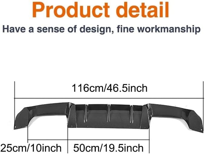 QASULER Carbon Fiber Rear Diffuser Lip for BMW M2 Coupe - Image 2