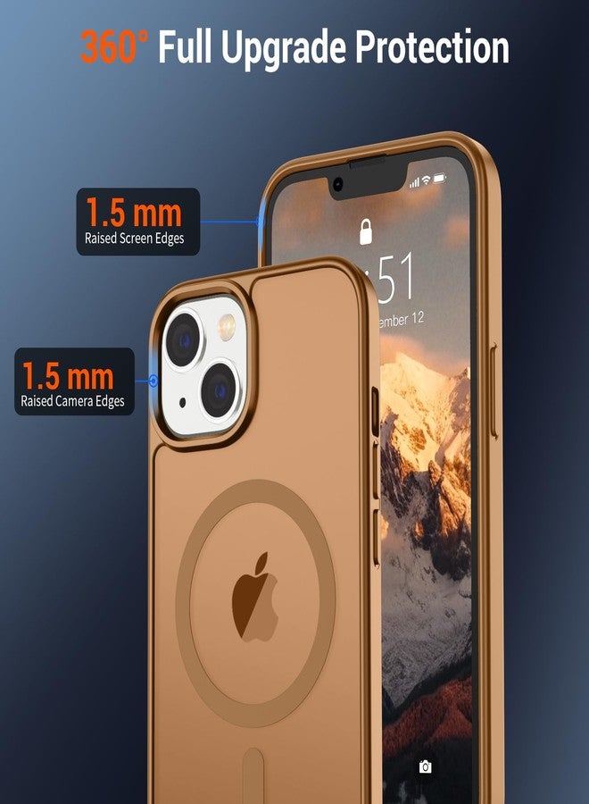 SUPFINE Magnetic for iPhone 15 Plus Case & iPhone 14 Plus Case(Compatible with MagSafe)(Military Grade Drop Protection) Slim Translucent Shockproof with Anti-Fingerprint Phone Case,Brown - Image 4