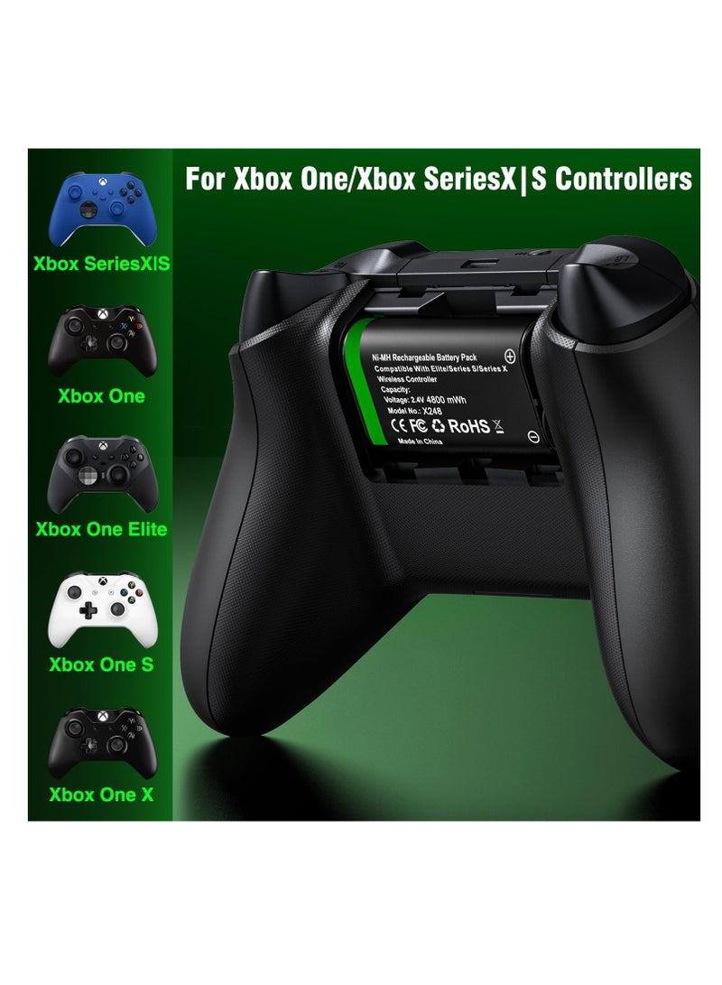 KASTWAVE Xbox One Controller Battery Pack, Play & Charge Kit for Xbox, Fast Charging USB Xbox, Rechargeable Battery Pack Charger Station for Xbox Series X|S/Xbox One/Xbox One S/Xbox One X Controller - Image 3