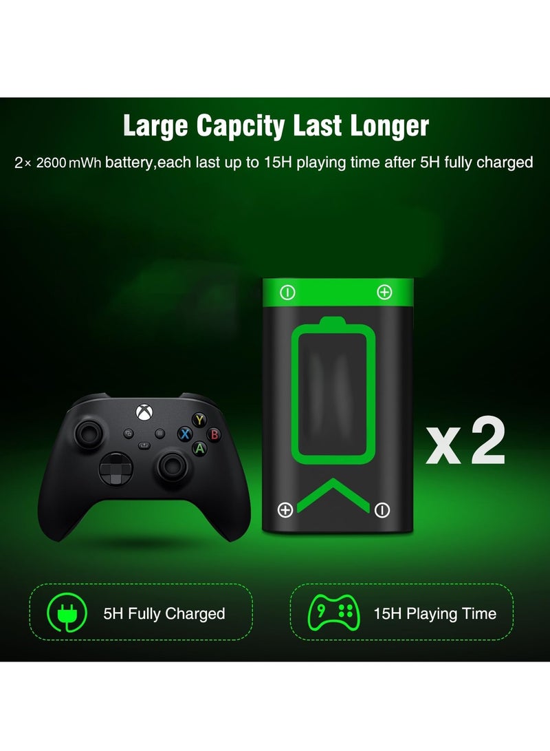 KASTWAVE Xbox One Controller Battery Pack, Play & Charge Kit for Xbox, Fast Charging USB Xbox, Rechargeable Battery Pack Charger Station for Xbox Series X|S/Xbox One/Xbox One S/Xbox One X Controller - Image 4