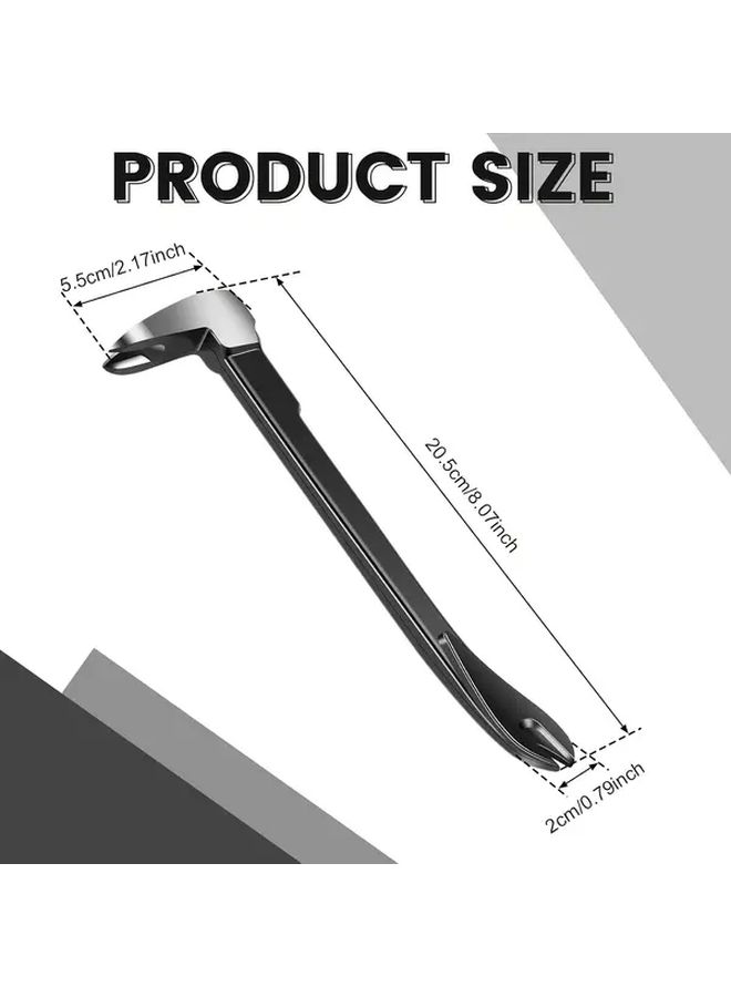Heavy Duty Nail Puller Pry Bar 8 Inch Ergonomic Grip Hand Tool For Home Professional Use - Image 3