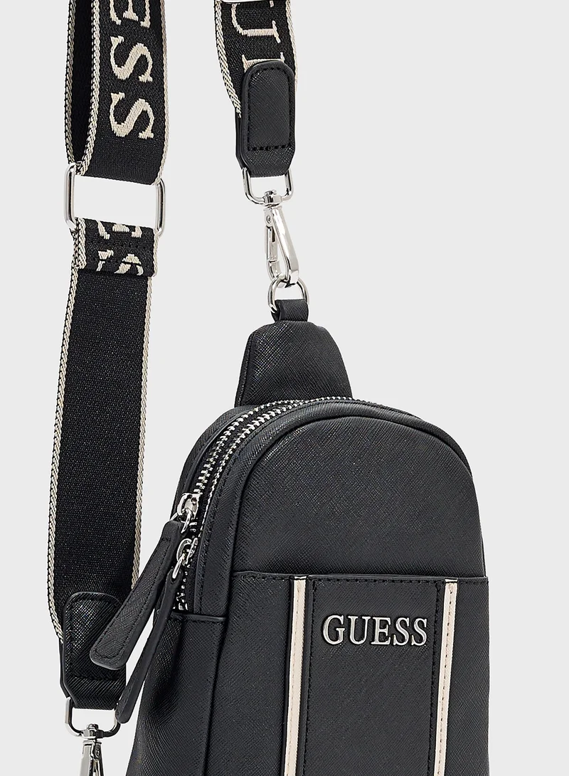 جس Farah Mini Dbl Zip Sling Bag