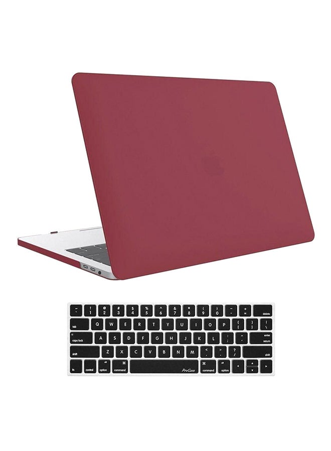 Hard Case Cover For Macbook Pro  With Keyboard Cover 13-Inch Red