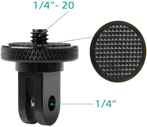 DUWUZEST Aluminum Camera Tripod Adapter 1/4"-20 Conversion Adapter Mounts Compatible with Gopro Action Cameras Insta360 and Other Standard 1/4 Accessories, Quarter Inch Mount Adapter (Type AA) - Image 3