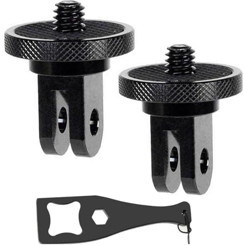 DUWUZEST Aluminum Camera Tripod Adapter 1/4"-20 Conversion Adapter Mounts Compatible with Gopro Action Cameras Insta360 and Other Standard 1/4 Accessories, Quarter Inch Mount Adapter (Type AA) - Image 1