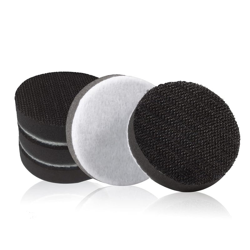LEONTOOL 5 Pack 2 Inch (50mm) Hook and Loop Soft Foam Buffering Pad No Hole Sponge Cushion Buffer Pad High Density Foam Sanding Pads for Orbital Sander Soft Interface Pad - Image 1