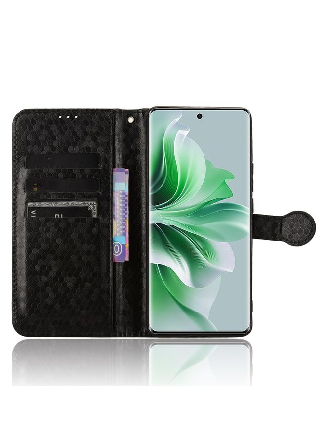 S-TOP Case For OPPO Reno11 5G Global Honeycomb Dot Texture Leather Phone Case - Image 4