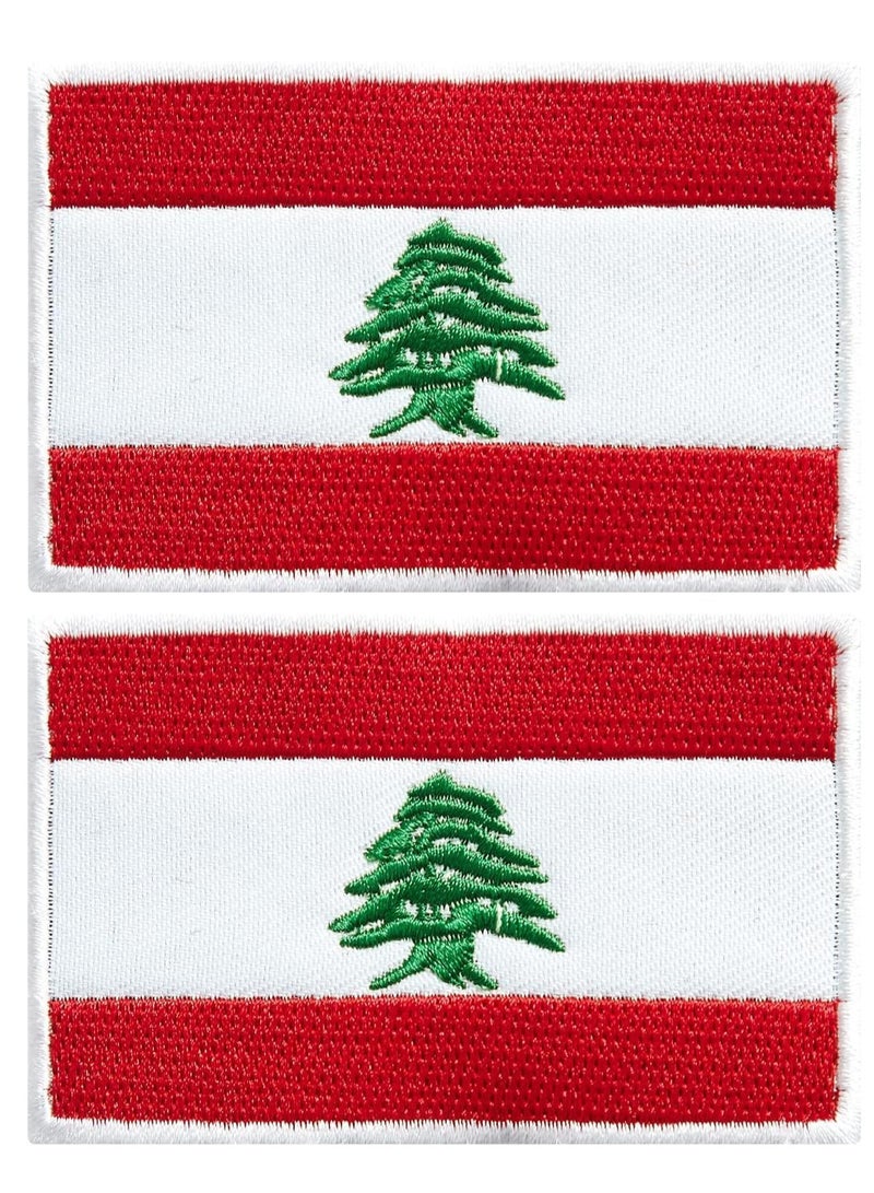 Generic Pack of 2pcs Embroidered Flag Patches - Perfect for Jackets - Backpackers - Travelers - Uniforms - Jeans and Hats - Tactical Embroidered Patches  - Image 1