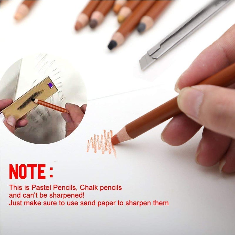 JERN ArtBee 12 Pcs Professional Skin Tints Pastel Soft Colored Pencils for Portrait Drawing - Image 5