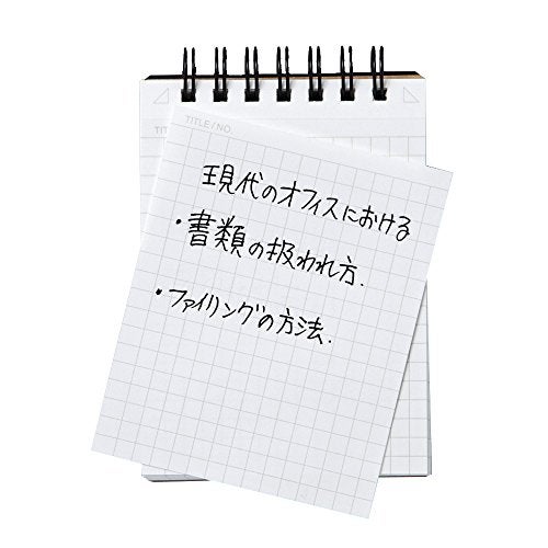 Maruman MNEMOSYNE Notebook 4.13 x 2.99 Inches (Modified A7), 5mm-squared, 70 Sheets (N184A) - Image 3