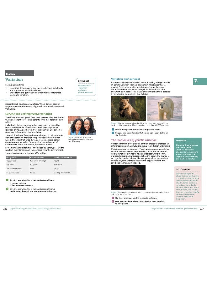 null - AQA GCSE Biology for Combined Science: Trilogy 9-1 Student Book - Image 1