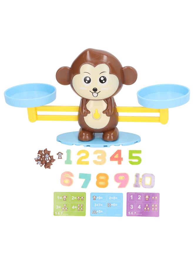 NIBEMINENT Math Balance Game Cute Fun Educational Monkey Scale Toy for Preschool Kindergarten Boys Girls  - Image 1