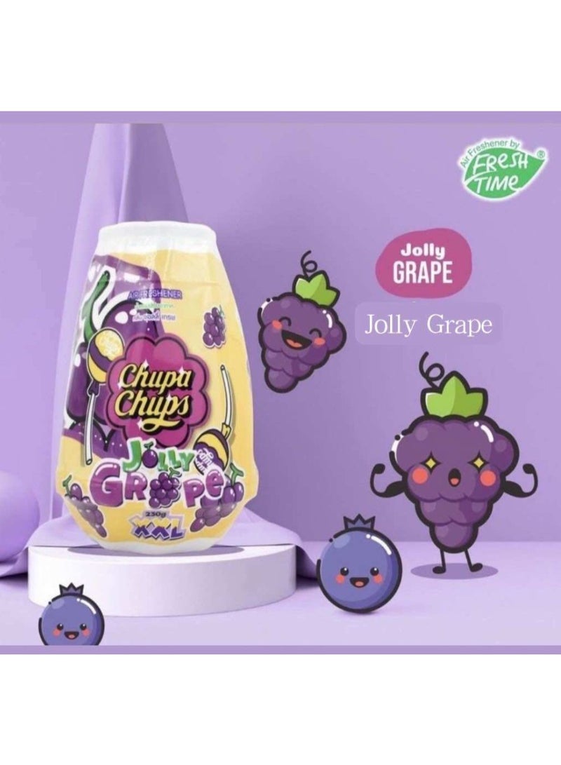 Chupa Chups Jolly Grape Air Freshener Gel XXL 230g – Long Lasting Sweet Grape Fragrance for Car, Home & Office - Image 2