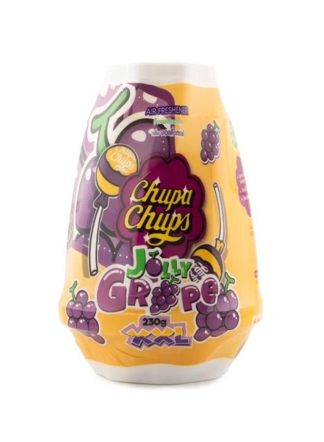 Chupa Chups Jolly Grape Air Freshener Gel XXL 230g – Long Lasting Sweet Grape Fragrance for Car, Home & Office - Image 1