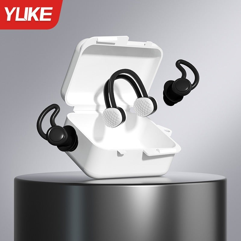 Yu Ke Silicone Swimming Spiral Ear Plugs Waterproof Anti-Choke Soft Nose Clip Set Boxed Ear Plugs Wholesale - Image 1