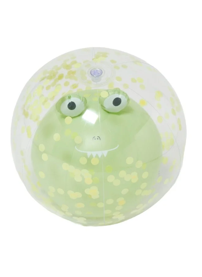 SUNNY LIFE 3D Inflatable Beach Ball Cookie the Croc Light Khaki