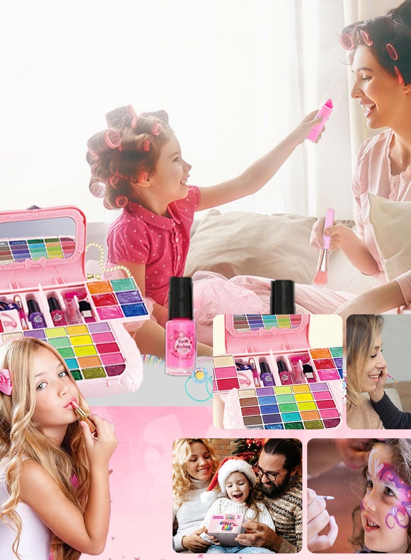 Sharpdo Kids Makeup Kit for Little Girls,Washable Makeup Kit,Kids Real Girls Makeup Kit with Cosmetic Case,Pretend Play Makeup Set Toys Birthday Gifts - Image 3