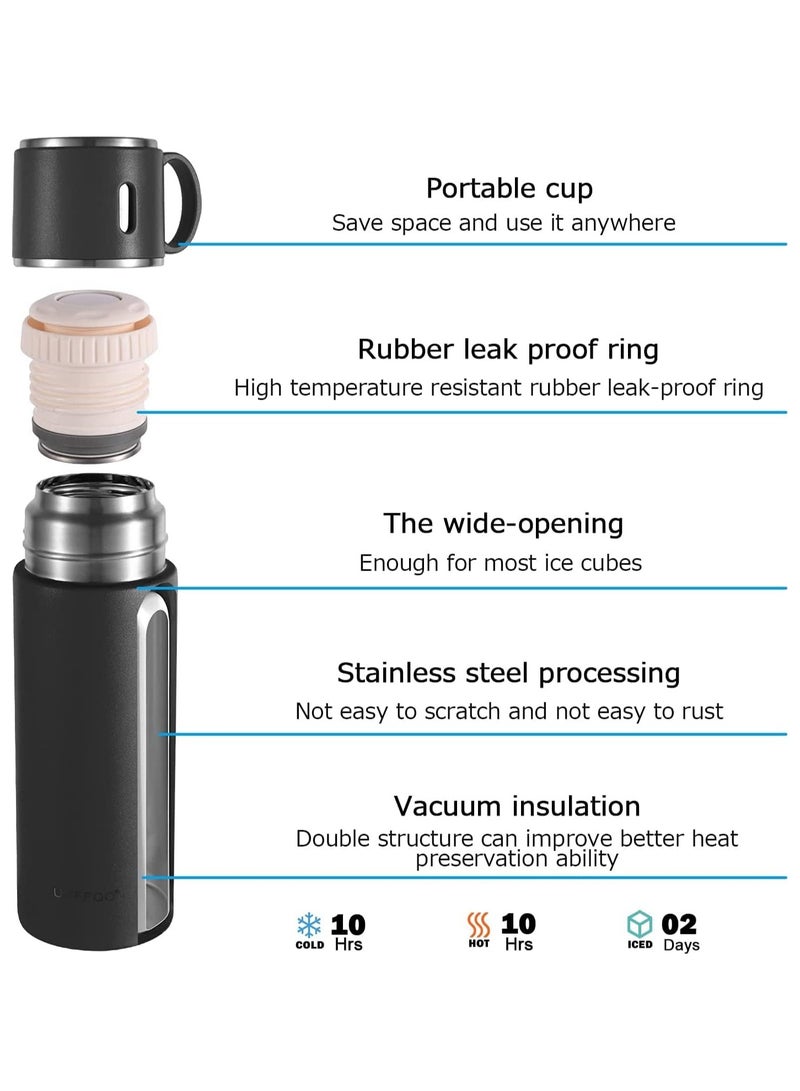 Device Of Urban Infotech DEVICE OF URBAN INFOTECH Vacuum Insulated Flask Water Bottle, Double Wall Stainless Steel Thermal Bottle with Lid 3 Cup for Hot & Cold Water, Coffee... - Image 4