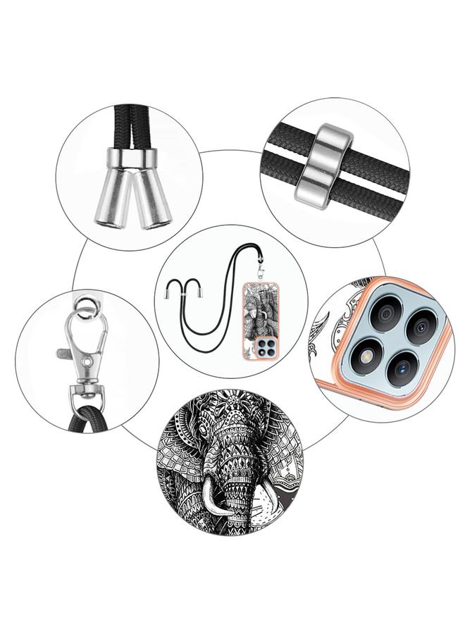 S-TOP Case For Honor X8b Electroplating Dual-side IMD Phone Case with Lanyard - Image 5