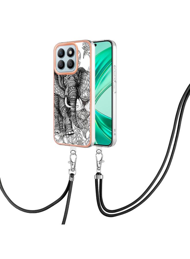 S-TOP Case For Honor X8b Electroplating Dual-side IMD Phone Case with Lanyard - Image 1