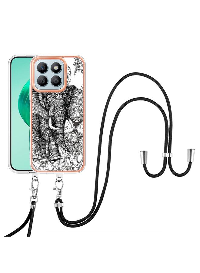 S-TOP Case For Honor X8b Electroplating Dual-side IMD Phone Case with Lanyard - Image 2