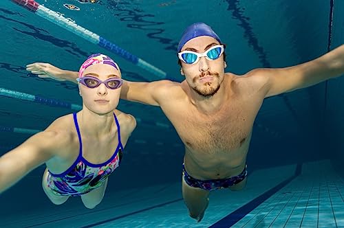 arena نظارات السباحة ARENA للبالغين للجنسين The One للرجال والنساء، تصميم محكم ضد الماء، أختام مقاومة للغمر، عدسات مرآة مطلية ضد الضباب، أزرق/أزرق كوزمو/مائي - Image 5