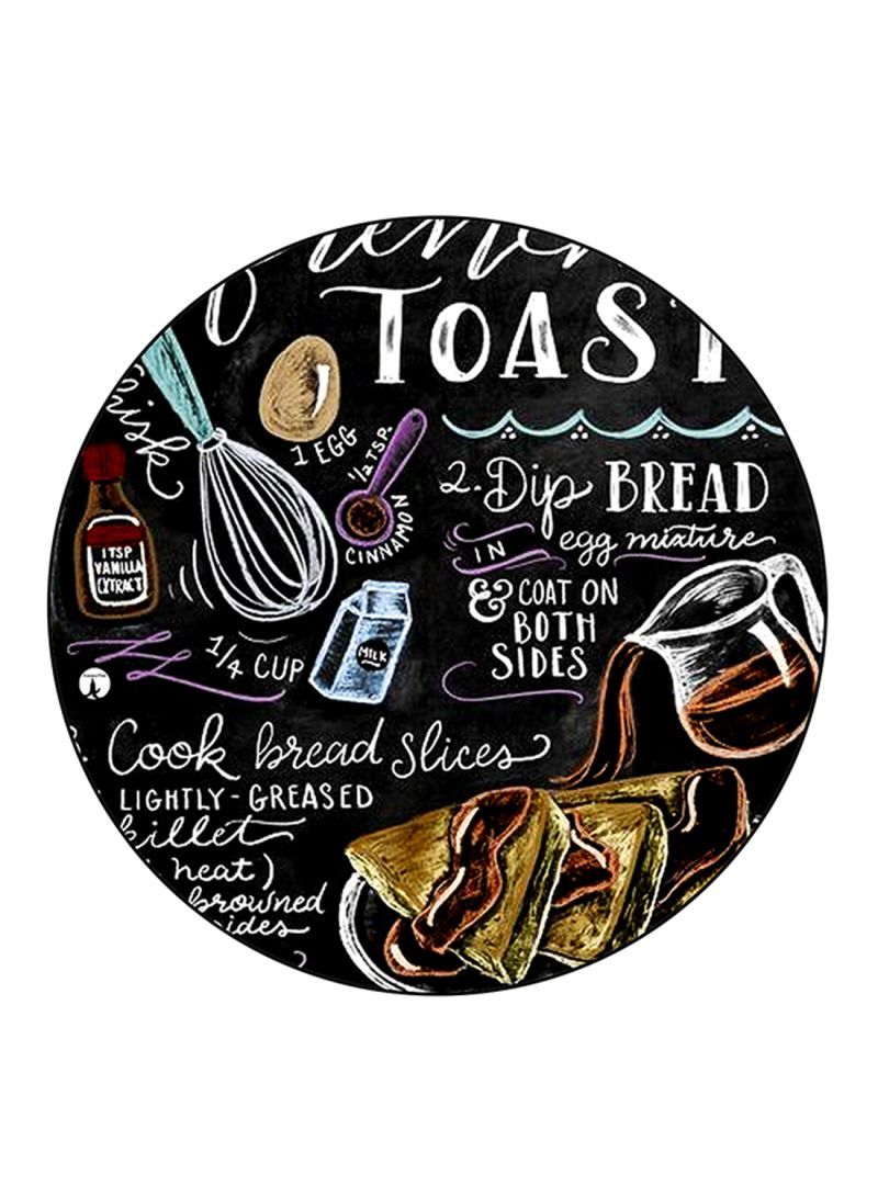 RKN Food Printed Mouse Pad  Round  Multicolour