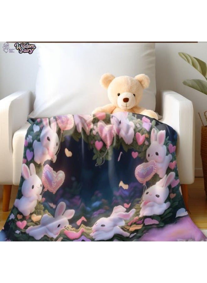 general Wisdom Fairy (latest) flannel thin blanket (warm and comfortable, suitable for sleep, game use, dust and sandproof) 150cm*200cm - 109 - Image 1