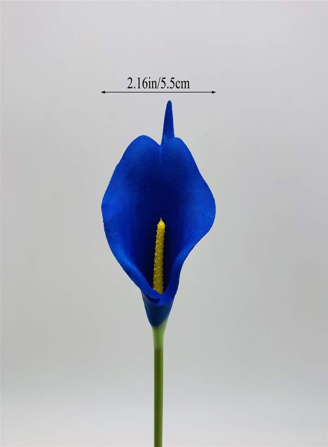 Crafjie 22pcs 13.4 Inch Lataex Real Touch Artificial Calla Lily Flowers, for Home Decor for Spring Flowers, Home Kitchen, Wedding Decorations, and centerpieces.（Navy Blue） - Image 4