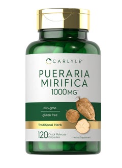 CARLYLE Pueraria Mirifica Capsules 1000mg 120 Capsules  Non-GMO & Gluten Free  - Image 1
