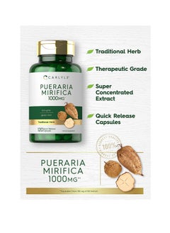 CARLYLE Pueraria Mirifica Capsules 1000mg 120 Capsules  Non-GMO & Gluten Free  - Image 3