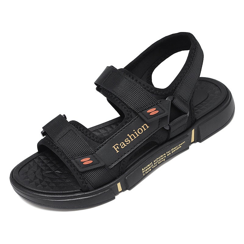 Summer Couple Parent-Child Sandals Large Size Korean Style Fashion Mesh Sandals And Slippers Students Wear Sports Beach Shoes - Image 1