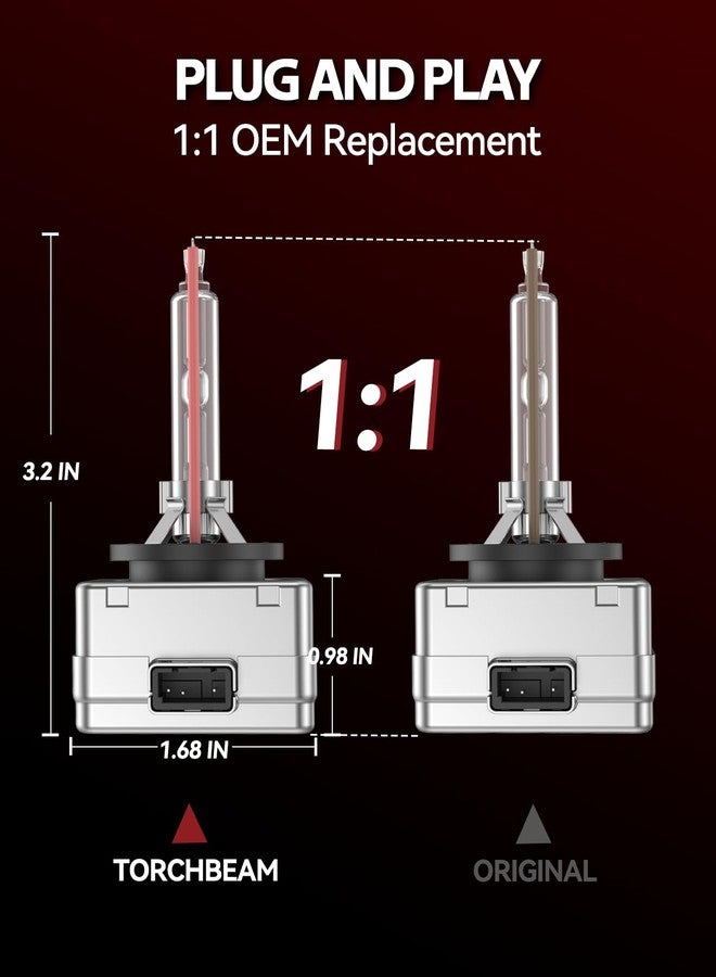 Torchbeam D3S HID Bulbs, Xenon 6000K 35W HID Bulb with Metal Stents Base, Waterproof Design, Plug and Play, Pack of 2 - Image 3