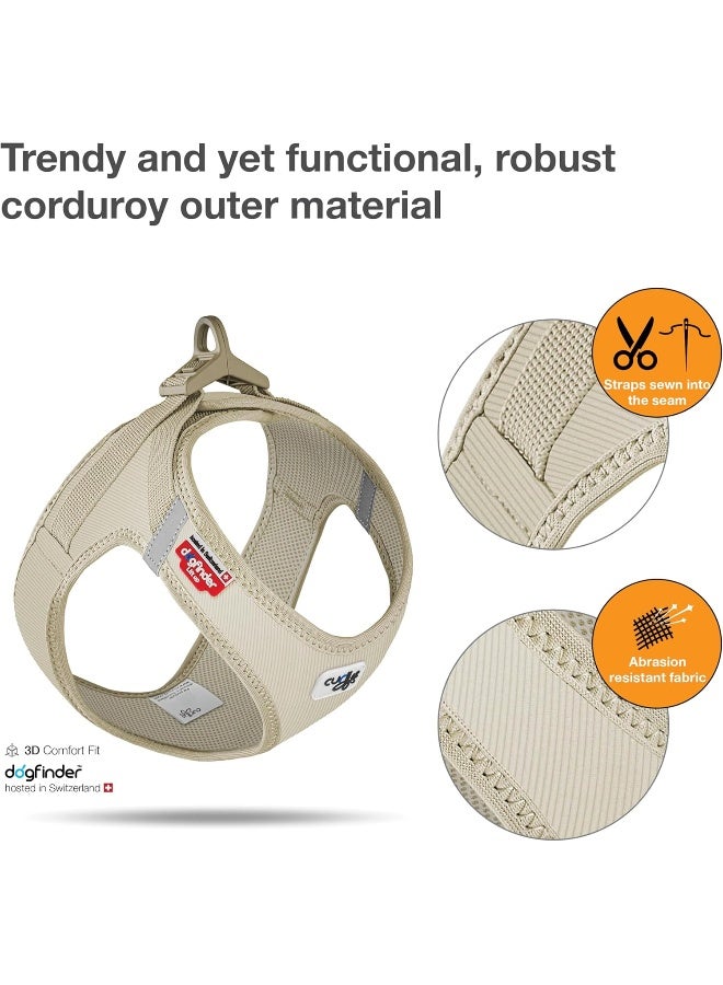 Curli Vest Harness with Curli Clasp Cord for Dogs - Tan Small - Image 2